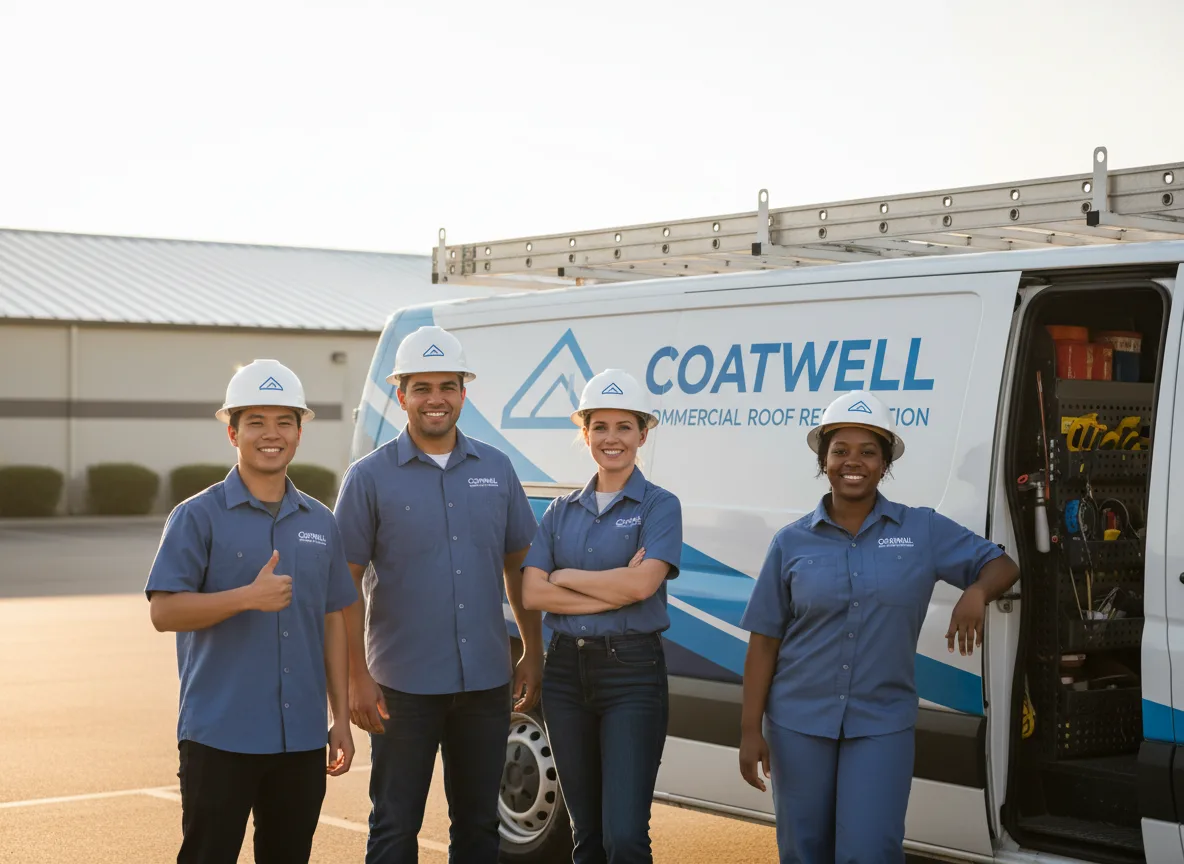 Commercial roof coating company in Donahue, IA