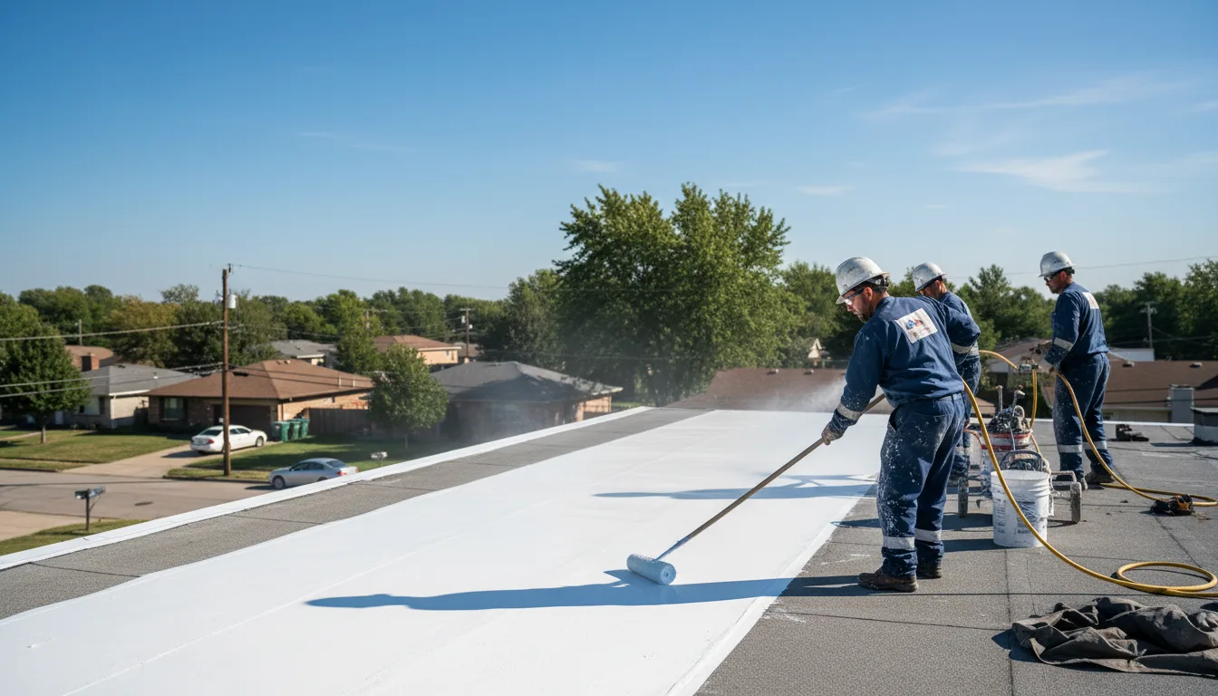 Commercial roof coating in Donahue, IA near me